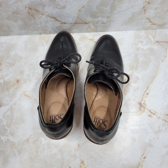 SOFFT Black leather Tailynn Oxford booties sz 9.5 - Picture 7 of 11